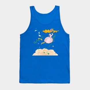 Woman Flying Nature Concept Tank Top